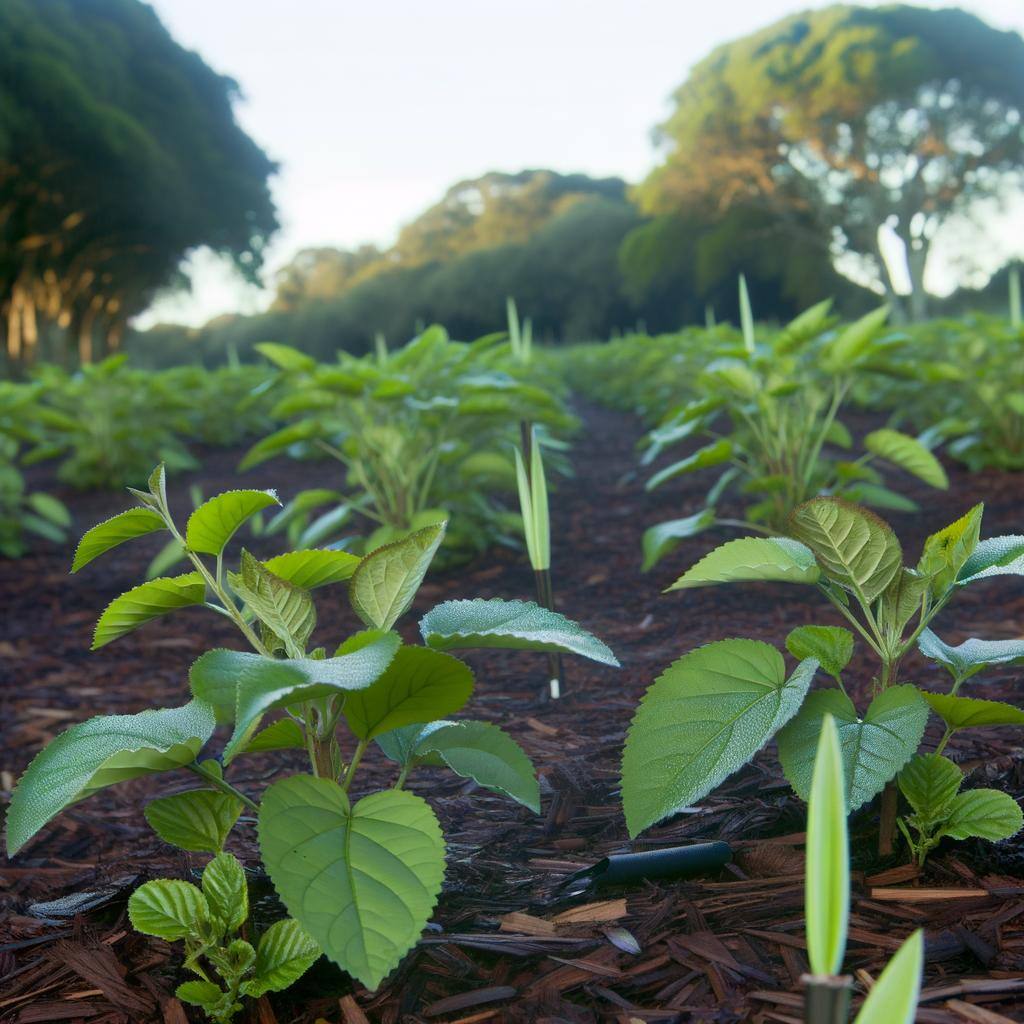 plantas de yerba mate en una plantación